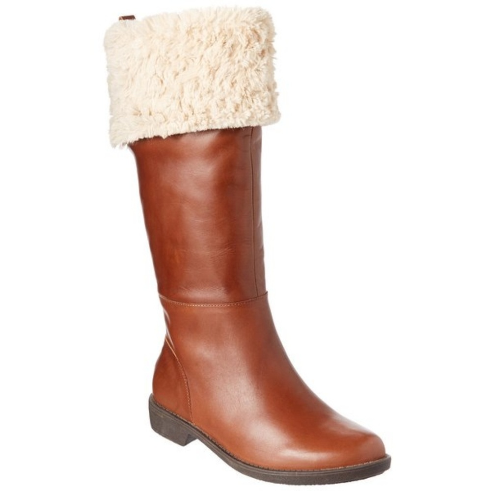 Taryn Rose Avis mid calf faux fur lined boot sz5M